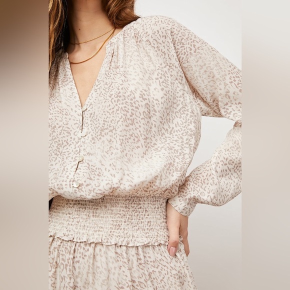 Rails Jasmine Tan Watercolor Leopard Mini Dress - Picture 4 of 11